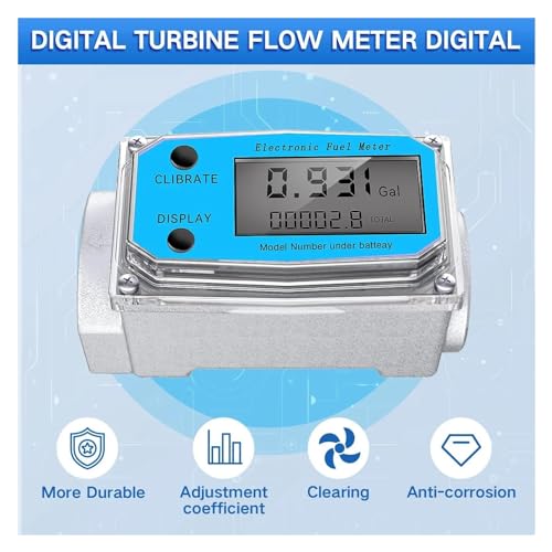Débitmètre d'eau à affichage LCD précis pour compteur de carburant