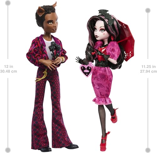 Monster High HRP83 Howliday Love Edition Dolls, Draculaura & Clawd Wolf Collector Two-Pack thumb #4