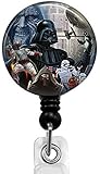 Star Wars Badge Reel,Retractable Name Card Badge Holder with Alligator Clip, Medical MD RN Nurse...