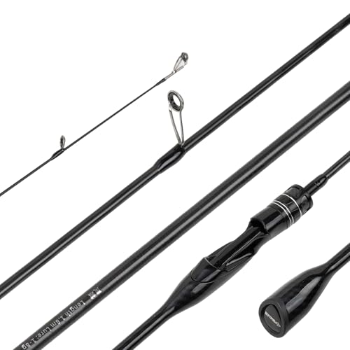 INSPIRON Caña de Pescar Spinning 1.8 m, Acción Rápida, Potencia Liviana, Fibra de Carbono, Peso 82 g, Tipo Casting miniatura 1