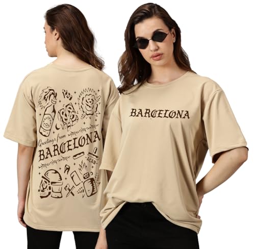 Image of RodZen Women's Cotton Loose Fit Oversized Printed T-Shirt