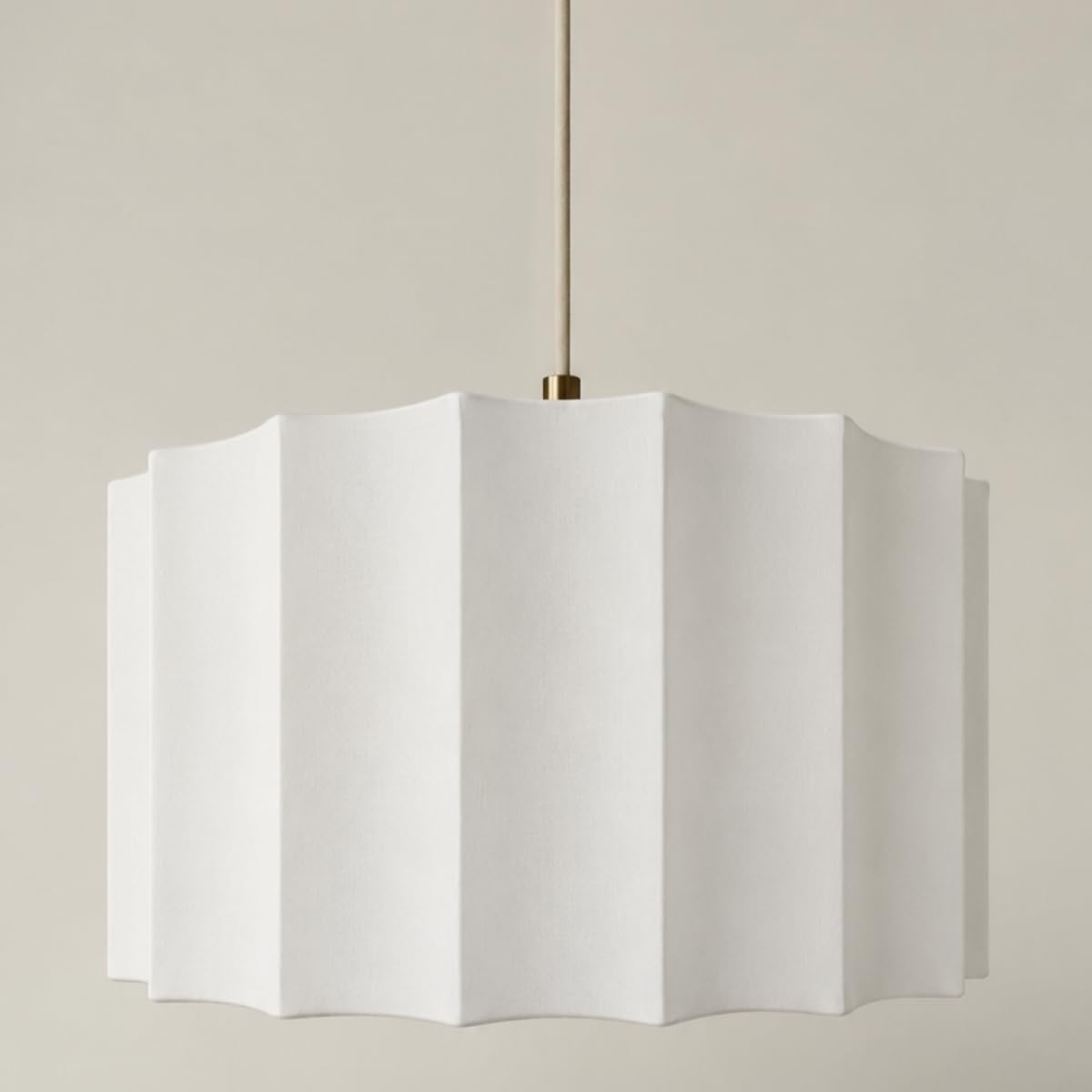 CGC Lighting Ceiling Lampshade Inverted Scallop (Catalina Pale Grey) | Large 50cm