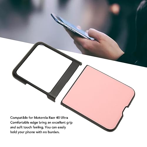 Rankomu vikbart skärmskydd för Motorola Razr 40 Ultra - svart/rosa