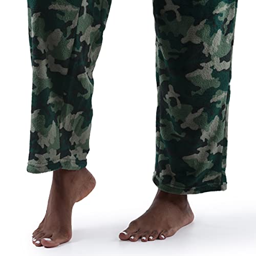 Image of Fruit of the Loom Women's Sueded Jersey Crew Top and Fleece Pant Sleep Set