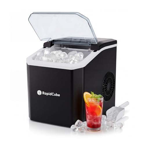 iN Ice Maker Machine Crystal Clear 9 Bullet Ice Cubes in 8 Mins 12kg Daily Output | Countertop Ice Making Machine Dual Size 1.5L Self-Cleaning with Ice Scoop | Portable Ice Cube Maker