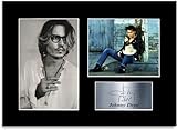 LJW Prints Acteur Johnny Depp avec autographe pour les fans