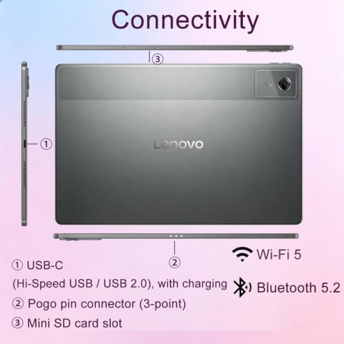 Image of Lenovo Idea Tab Plus AI Tablet, 12 inch 3K QHD+, Tab Pen Plus, 8GB RAM, 256GB | (128GB+128GB SD Card), 8-Core MediaTek, Touchscreen,13-Hr Long Battery Life, Lightweight, for Student & Gaming, Android OS