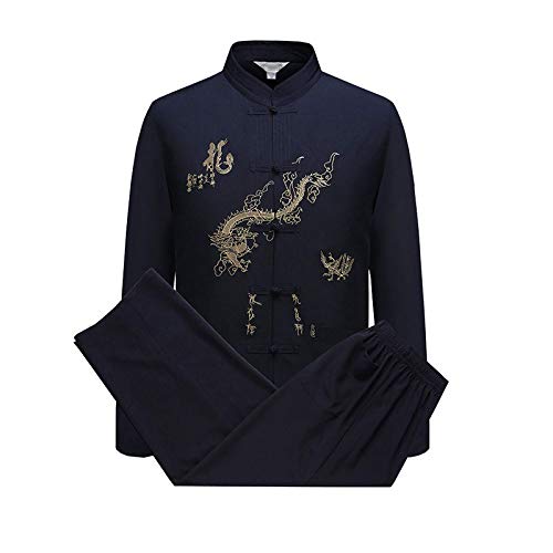 FWZJ Tai Chi Vêtements , Vêtements Chinois Tang Suit Kung Fu Shirt Suit - Costume Traditionnel de la Chine Tangzhuang Kung Fu Veste à Manches Longues Costumes Chemise Tenue Uniforme, Na Cover