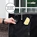 Crutello Air Fryer Cover with Storage Pockets for 5.5 Quart Fryer, Black, Nylon, Not Water Resistant, Fits Ninja Air Fryer 5.5 Quart