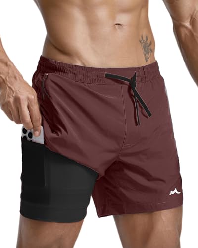 Image of maamgic Men's Athletic Running Shorts with Liner Ultra Lightweight Workout Shorts 5 inch / 7 inch