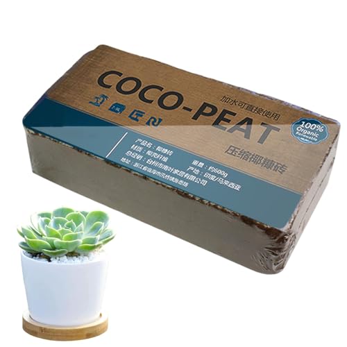 Ahuuen Garden Ladrillos de Coco, ladrillo de Coco de Coco, Mezclas de macetas en Interiores, Coco Brick de Coco para Plantas Mezcle de Inicio comprimido Natural para jardinería