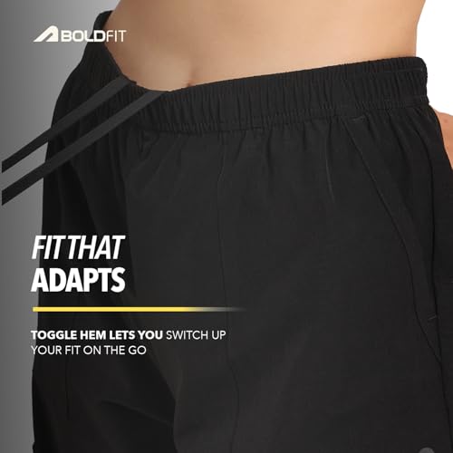 Image of Boldfit Cargo Pants for Woman High Waist Joggers with Adjustable Hem Toggle