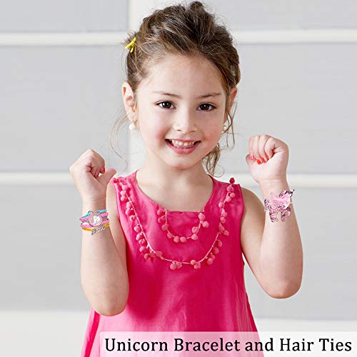 Icosy Unicorn Diary With Lock For Girls, Sequin Kids Journal For Girls Lined Journal Notebook Unicorns Gifts Set With Stickers Bracelet #TOP3