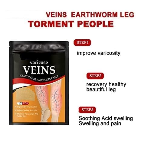 Varicose Veins Patches Dredge Vein Smoothing Veins Reduce Swelling Relieve Pain Instant Relief from Muscular Pain Improve Blood Circulation (1) Varicose Veins Patches Dredge Vein Smoothing Veins Reduce Swelling Relieve Pain Instant Relief from Muscular Pain Improve Blood Circulation (1)