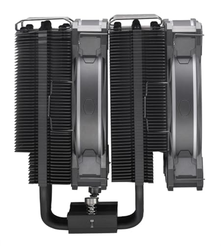 Image of Cooler Master Hyper 622 Halo Black Dual Tower CPU Air Cooler, 120 Halo PWM Fan, Dual Loop ARGB, 6 Copper Heat Pipes, Nickel-Plated, 154mm Tall, AMD Ryzen AM5|AM4, Intel LGA 1851|1700|1200 Brackets