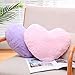 Remerry 4 Pcs Heart Shaped Cute Throw Pillows Faux Rabbit Fur Heart Pillow Fluffy Throw Cushion Decorative for Bedroom Bed Sofa Kid Girls Sleepover Part(Bright Color)