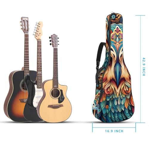 JRHEJTFZ Housse pour guitare acoustique de 1,9 cm d’épaisseur – Imperméable – Durable et élégant – Motif chouette sur fond noir, Multicolore 5., 42.9×16.9×4.7 in, Motif imprimé tendance - Les Beatles, Paul McCartney, John Lennon, RIngo Starr, George Harrison JRHEJTFZ Housse pour guitare acoustique de 1,9 cm d'épaisseur - Imperméable - Durable et élégant - Motif chouette sur fond noir, Multicolore 5., 42.9x16.9x4.7 in, Motif imprimé tendance – Image 6