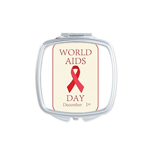 Miroir de poche ruban rouge VIH pour la Journée mondiale contre le SIDA