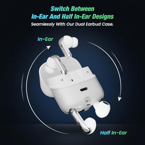 ACwO Dwots Fire ANC|India's First 4 in Ear Buds in 1 Case with ANC|70Hrs Battery|ANC&Transparency Mode|Bass&Theatre Modes|4 Mics Ai-Enc for Clear Calls|3D Spatial Audio(Eclipse White) 7 41jkW43gY7L