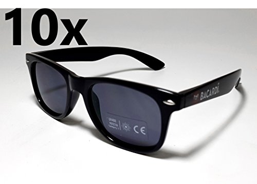 Preisvergleich Produktbild Bacardi Sonnenbrille Nerd Brille UV 400 Schutz - 10er Set
