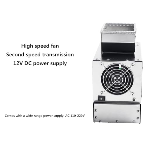 Máquina eléctrica Winnower de granos, separador de acero inoxidable con ventilador de velocidad ajustable para limpiar mijo, granos y semillas