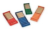 MMF Industries Porta-Count Rolled Coin Storage 4 Tray Set, Color-Coded Thermoplastic, Assorted Colors (212080000)