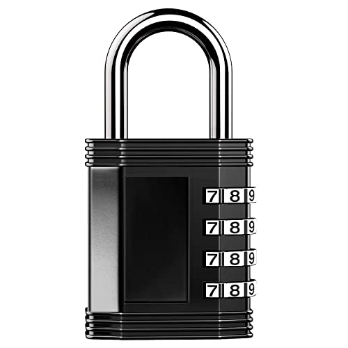 Facile da trasportare: ogni lucchetto a 4 cifre con lucchetto a combinazione compatto nella dimensione, leggero, facile da trasportare, ideale per attività all'aperto come sport, viaggi, viaggi d'affari, ecc la tua sicurezza di viaggio.