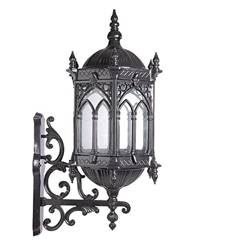CHUNGYANG Luces de pared de balcón antiguas de estilo europeo, para puerta de villa, jardín, apliques de pared impermeables, accesorios de iluminación para porche delantero, casa, cochera