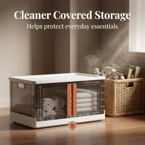 Image of SR Morden Collapsible Wardrobe for Storage | Space Saving Wardrobe with Doors | Collpsible Storage Organiser | Almirah and Wardrobe for Baby Clothes Closet for Bedroom, Living Room