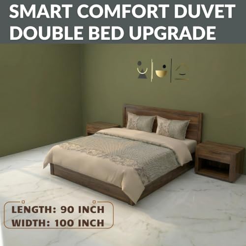 Image of 280 TC Luxurious Glace Cotton Duvet Cover /Comforter Cover /Rajai Cover /Blanket Cover /Quilt Cover King Size 90 inchX100 inch Inches - (Coffee)