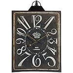 Large Vintage Black Rectangular Clock