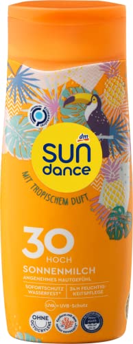 SUNDANCE Sonnenmilch Limited Edition MIT TROPISCHEM DUFT, LSF 30 (Hoch), Sonnenschutz & Feuchtigkeitspflege mit Vitamin E gegen lichtbedingte Hautalterung, UVA- + UVB-Schutz, ohne Octocrylene, 200 ml SUNDANCE Sonnenmilch Limited Edition MIT TROPISCHEM DUFT, LSF 30 (Hoch), Sonnenschutz & Feuchtigkeitspflege mit Vitamin E gegen lichtbedingte Hautalterung, UVA- + UVB-Schutz, ohne Octocrylene, 200 ml