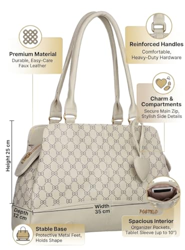Image of Fostelo Women's Helena Satchel Tote Handbag for Women | Ladies Purse | Stylish Shoulder Bag | Gift For Women
