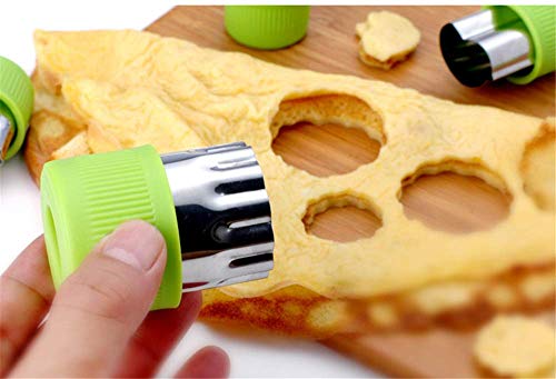 12 Pcs Stainless Steel Cookie & Vegetable & Fruit Cutters Shapes Sets, Mini Cookie Stamp Mold, Sandwich Cutters For Kids Baking+10 Pcs Cute Cartoon Animals Food Picks And Forks Color Random #TOP3