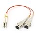 1ft Fiber Optic Adapter Cable LC (Male) to SC (Female) Multimode 62.5/125 Duplex
