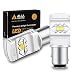 Alla Lighting 3800lm BAY15D 1157 Amber Yellow LED Bulbs Xtreme Super Bright 2357 3496 1157 LED Bulb High Power ETI 56-SMD 12V LED 1157 Bulb for Car Truck Motorcycle Turn Signal Blinker Lights (2pcs)