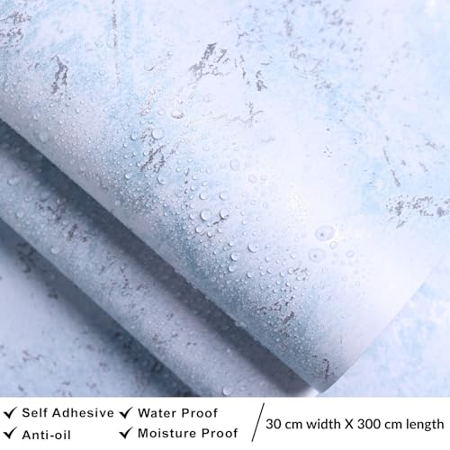 Image of Self Adhesive Decorative Peel Stick Waterproof Marble Wallpaper Wall Decor Removable Wall Paper for Living Room Hall Decoration PVC Vinyl DIY Contact Paper 45x304 CM (Marble)