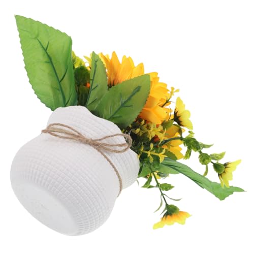 Cabilock Flor Artificial de Girasol Maceta Decoración para Hogar y Oficina Flores Artificiales Realistas para Sala de y Regalos Planta Falsa sin Adorno Versátil para Eventos
