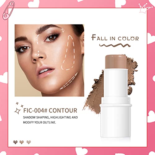 Meicoly Makeup Sticks Kit, Contour Stick,Blush Stick, Highlight Stick,Facial Repair Bronzer Shading Stick, Cruelty Free Multi Stick Trio Cream Face Blush For Cheeks Lip Eye,02 #TOP4