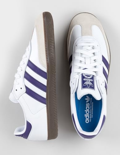 adidas Samba ADV Shoes, White/Collegiate Purple, 124