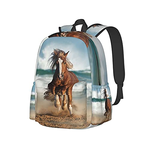 Sac à dos cheval sauvage pour le collège et le transport de PC portable de 17 pouces