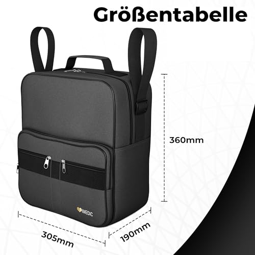 iMedic Deluxe Rollstuhltasche – lässt Sich an den Griffen befestigen, um eine nützliche und praktische Aufbewahrung zu bieten (schwarz)