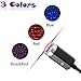 USB Star Light,3 Colors - 7 Lighting Effects,Adjustable Multiple Modes Lighting Style with USB Port,Atmosphere Decorations for Car Interior,Ceiling, Bedroom, Party and More (Blue&Red)