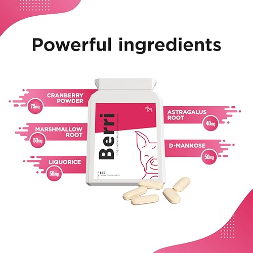 Dog's Lounge - Berri - Advanced Bladder & Kidney Support for Dogs | Supplement with Cranberry, Marshmallow Root, D-Mannose, Liquorice, Astragalus Root, Nettle Seed | UK Made | 120 Tablets - 3