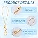 GORGECRAFT 100Pcs Phone Keychain Strap Gold Split Ring Cords Hand Wrist Straps Polyester Cellphone Charms Lanyard String for Hanging Mobile Phone Lariat USB Drive DIY Decorations Supplies