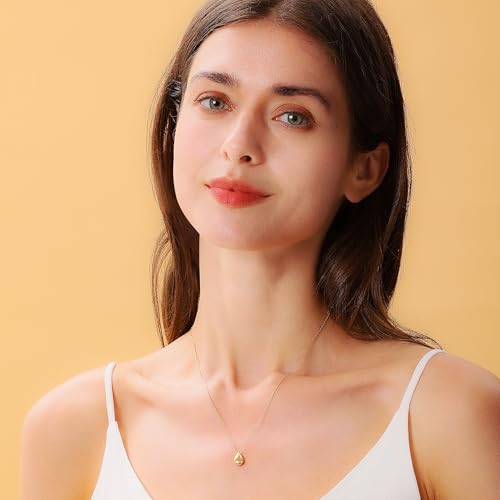 THEEVE Cute Pendant Dainty Gold Necklace for Women | 14k Gold & SIlver Plated Womens Necklaces with Bracelet | Small Love Waterproof Necklaces for Women3