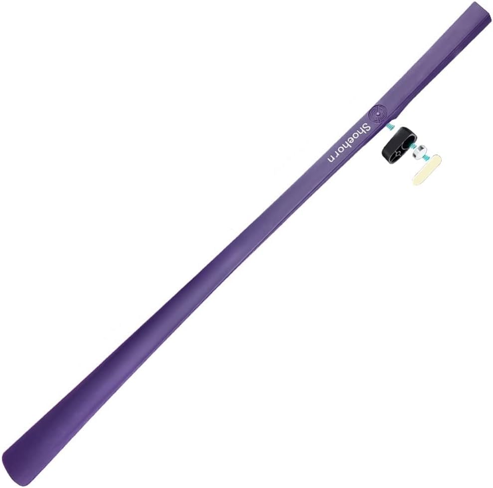 Calzador de zapatos largo de 24 pulgadas con acabado en nailon duradero morado