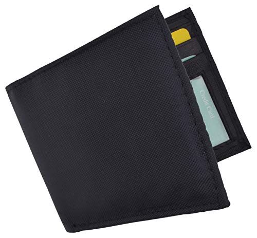 New Slim Thin Nylon Bifold Credit Card ID Wallet with Leather Interior3