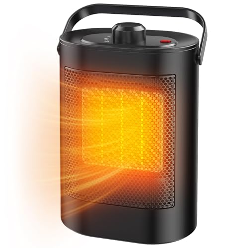 Calefactor Bajo Consumo, 1500W, 3 Modos, Calefactor de Cerámico PTC, Protección Sobrecalentamiento y Protección contra vuelcos, Portátil Estufa Eléctrica para Dormitorio, Salon, Oficina Calefactor Bajo Consumo, 1500W, 3 Modos, Calefactor de Cerámico PTC, Protección Sobrecalentamiento y Protección contra vuelcos, Portátil Estufa Eléctrica para Dormitorio, Salon, Oficina