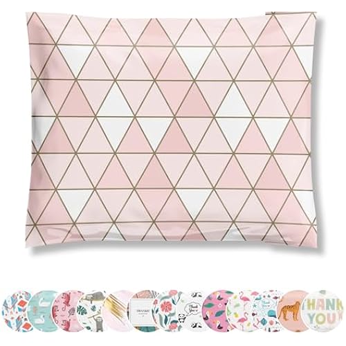Poly Mailers 10x13 100 Pack | Self-Sealing Shipping Bags Envelopes for Small Business | Waterproof Durable Packaging | Rosé | Pink Gold | à la mode Mailers